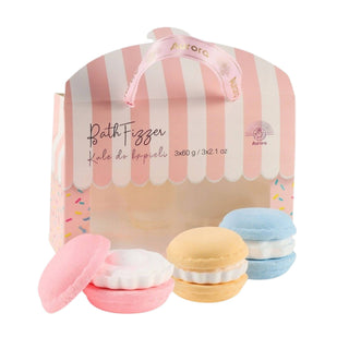 Coffret Bombe de bain Macarons 3 x 60g – Aurora