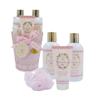 Coffret Pot Shabby Chic Pivoine et Cerise Ambrée - Aurora