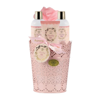 Coffret Pot Shabby Chic Pivoine et Cerise Ambrée - Aurora